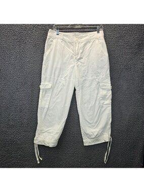 Cargo Pants 10 White Capri Cotton Minimalist Gorpcore Summer Casual Vacation